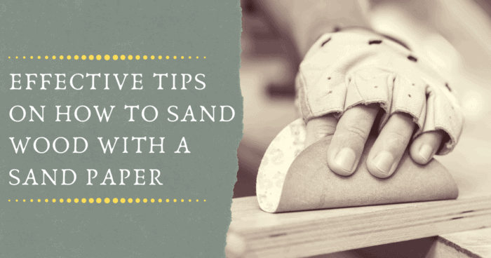 how to sand wood