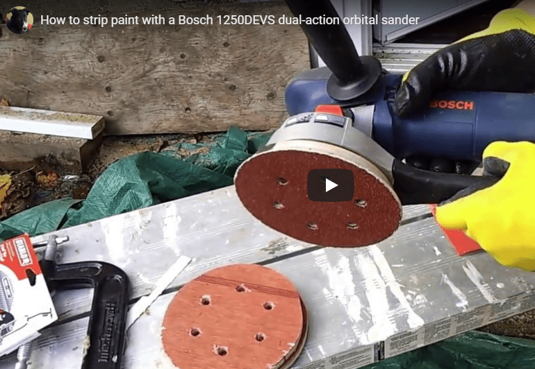 how to strip paint with a bosch orbital sander