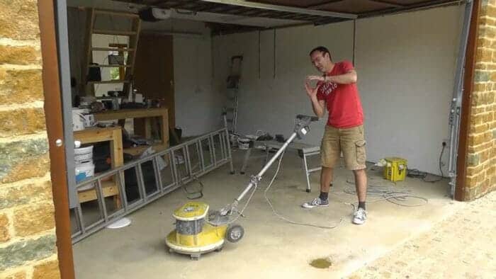 how to sand your garage floor